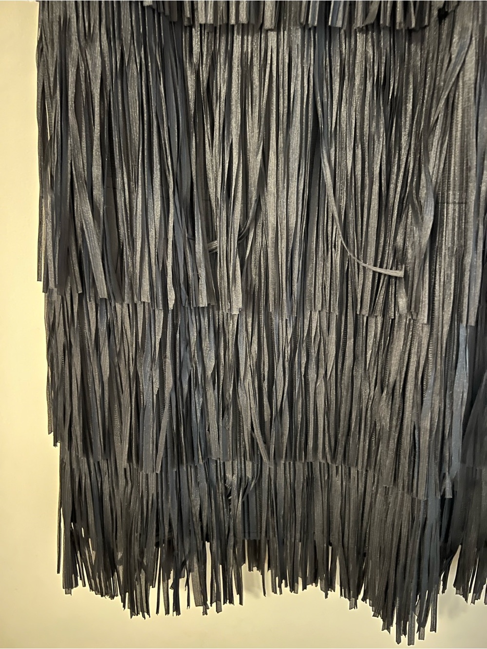 Zara Black Tiered Fringe Midi Skirt - Picture 3 of 4